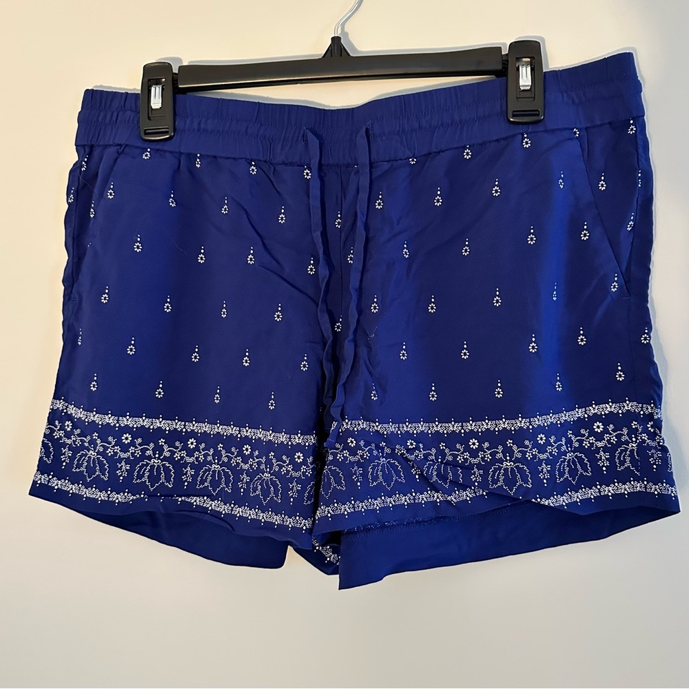 Loft Royal Blue Patterned Shorts